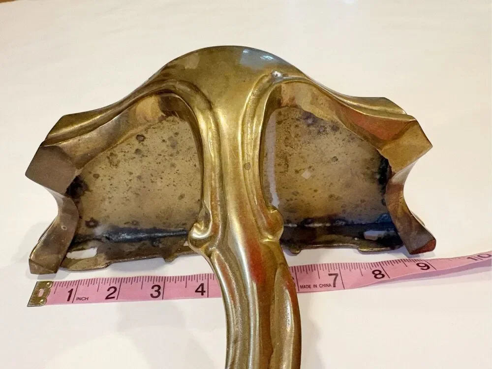 VTG Solid Brass Display Shelf Ornate Scroll Wall Decor